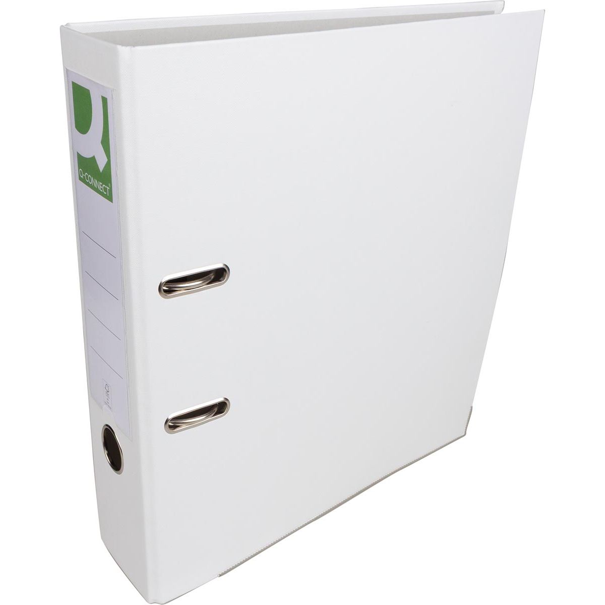 Q-CONNECT -   ordner, voor ft A4, uit PP en papier, met beschermrand, rug van 8 cm, wit