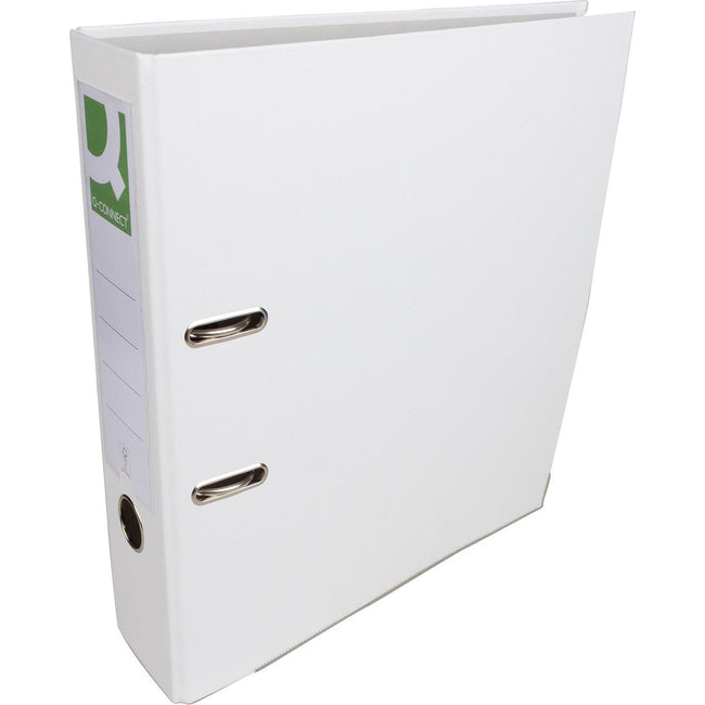 Q-CONNECT - binder, for ft A4, made of PP and paper, with protective edge, spine of 8 cm, white
