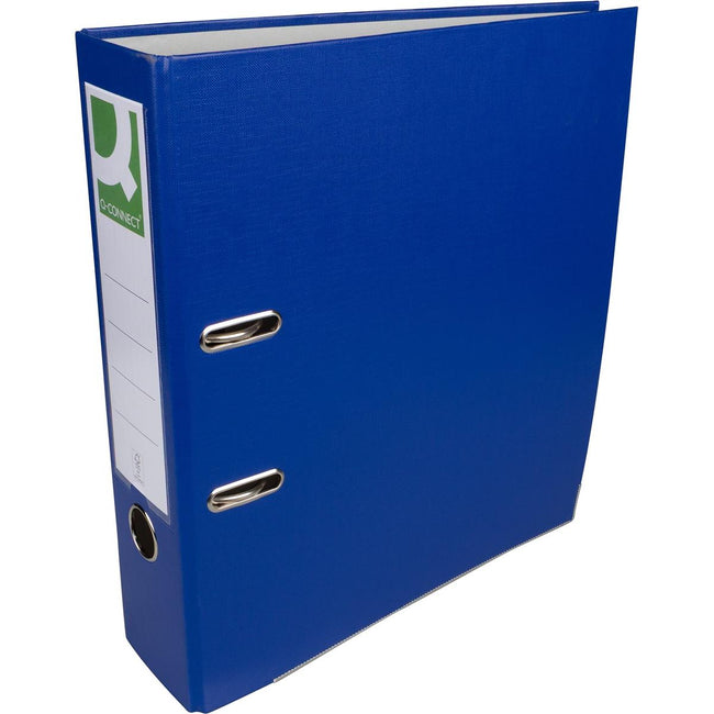 Q-CONNECT - binder, for ft A4, made of PP and paper, with protective edge, spine of 8 cm, blue