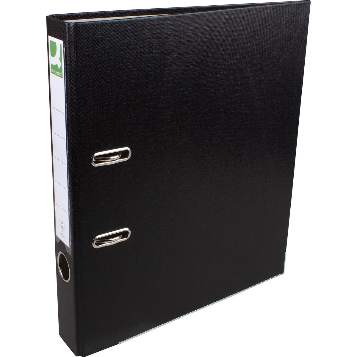 Q-CONNECT -   ordner, voor ft A4, uit PP en papier, met beschermrand, rug van 5 cm, zwart