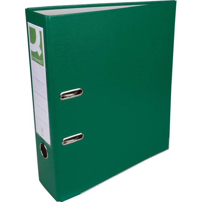 Q-CONNECT - binder, for ft A4, made of PP and paper, with protective edge, spine of 8 cm, green