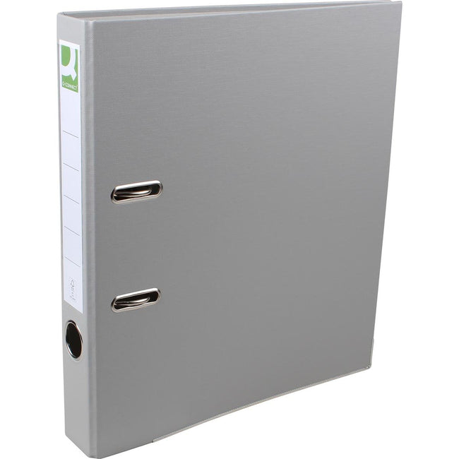 Q-CONNECT - binder, for ft A4, made of PP and paper, with protective edge, spine of 5 cm, gray