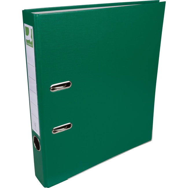 Q-CONNECT - binder, for ft A4, made of PP and paper, with protective edge, spine of 5 cm, green