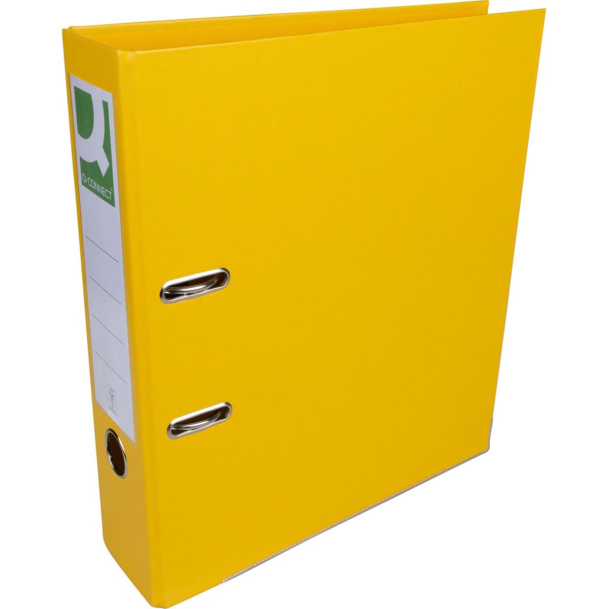 Q-CONNECT - raccoglitore, per fogli A4, interamente in PP, dorso da 8 cm, giallo