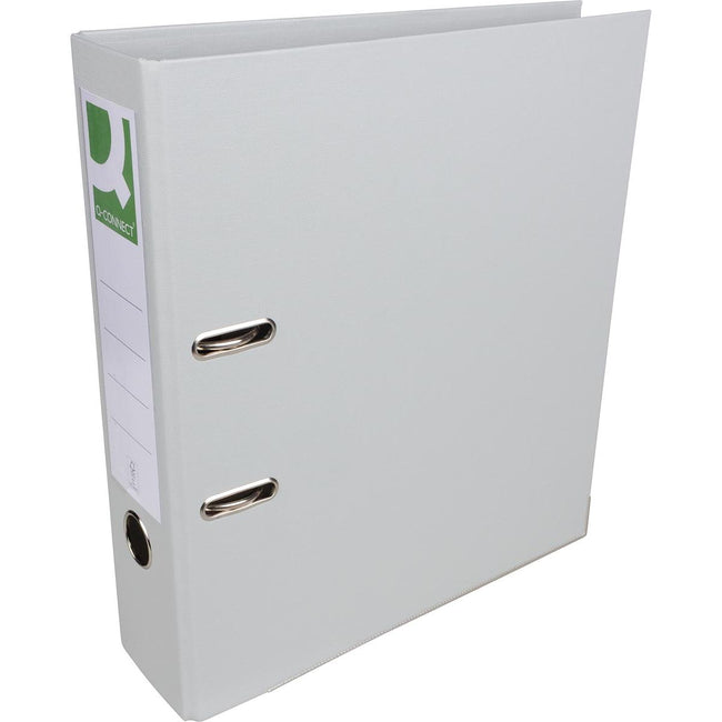 Q-CONNECT - classeur, pour ft A4, entièrement en PP, dos de 8 cm, gris