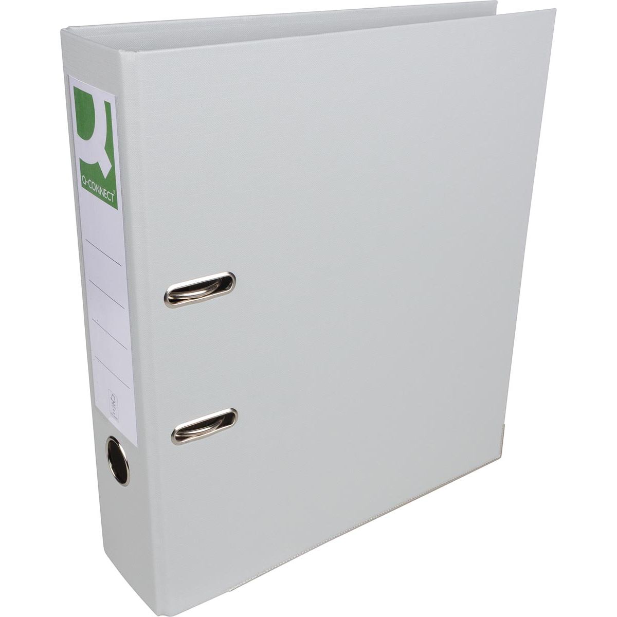 Q-CONNECT - raccoglitore, per fogli A4, interamente in PP, dorso da 8 cm, grigio