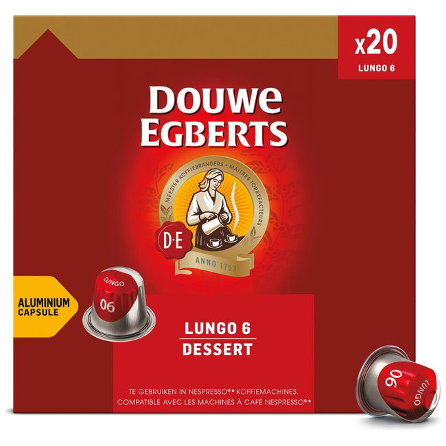 Douwe Egberts - capsules de café de dessert Lungo, pak de 20 pièces