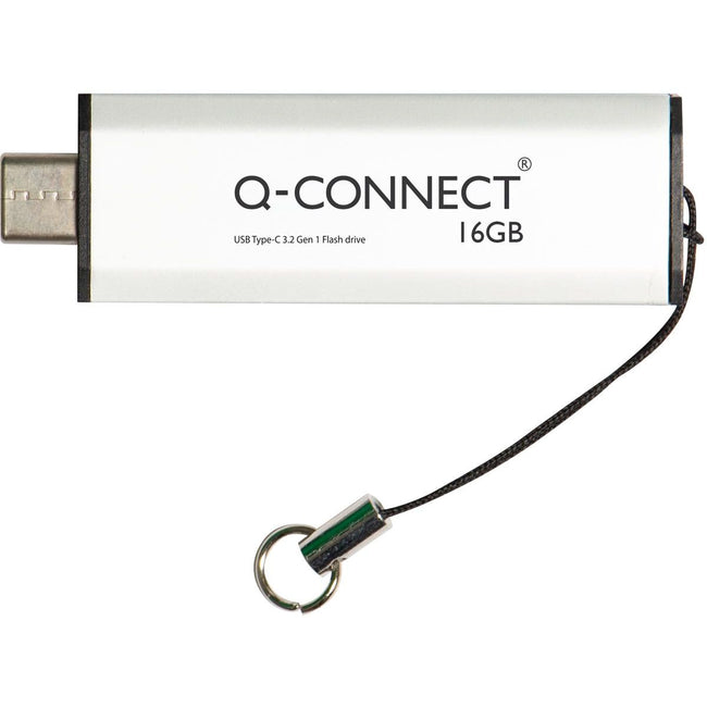 Q-CONNECT - Chiavetta USB-C 3.2 Gen1, argento, 16 GB