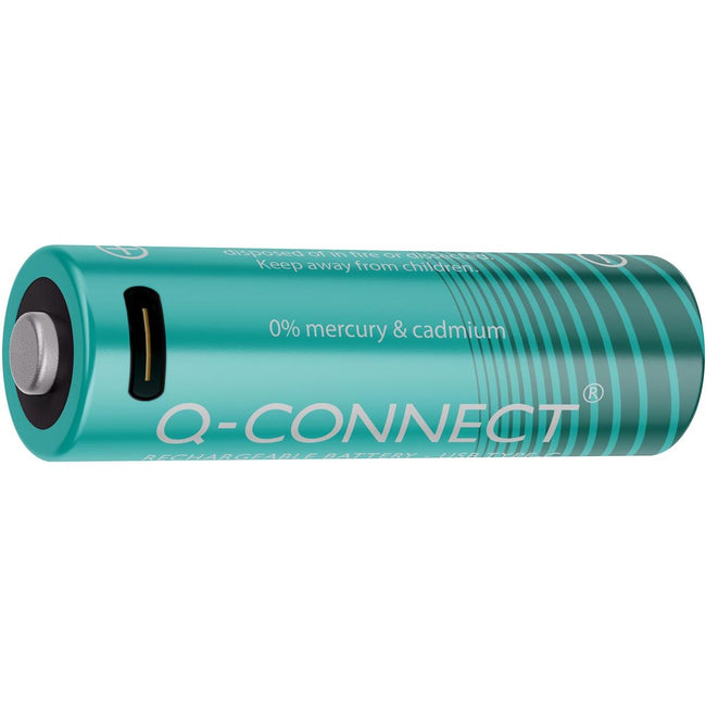 Q-CONNECT - batterie ricaricabili USB-C AA, blister da 4 pezzi