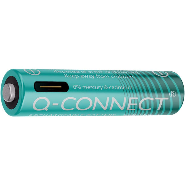 Q-CONNECT - batterie ricaricabili USB-C AAA, blister da 4 pezzi