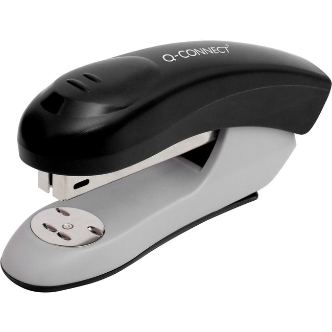 Q-CONNECT - stapler, plastic, half strip, 20 sheets, black