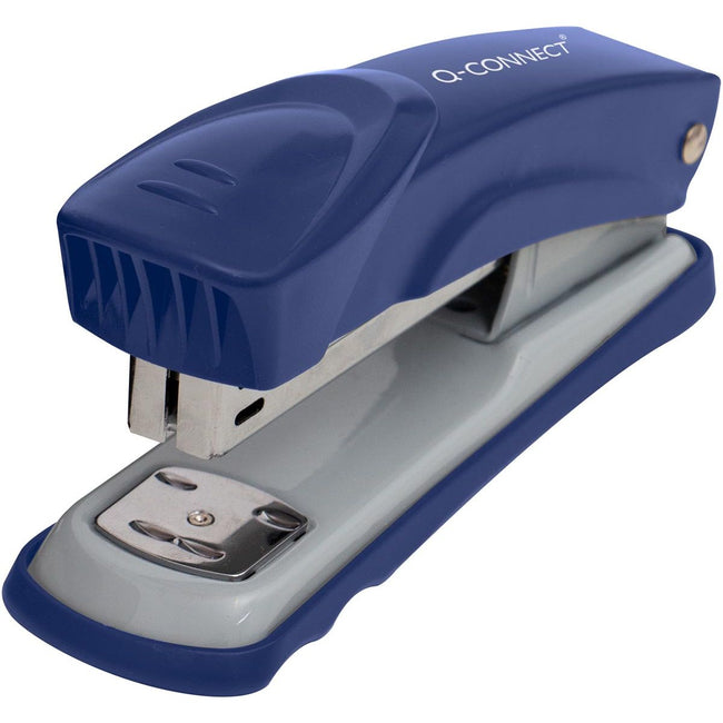 Q-CONNECT - stapler, metal, half strip, 25 blades, blue