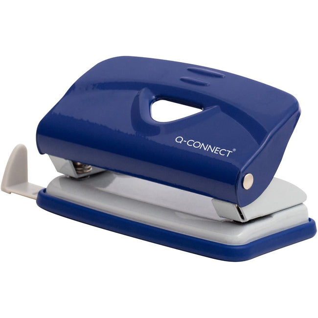 Q-CONNECT - Light Duty hole punch, metal, 10 blade, blue