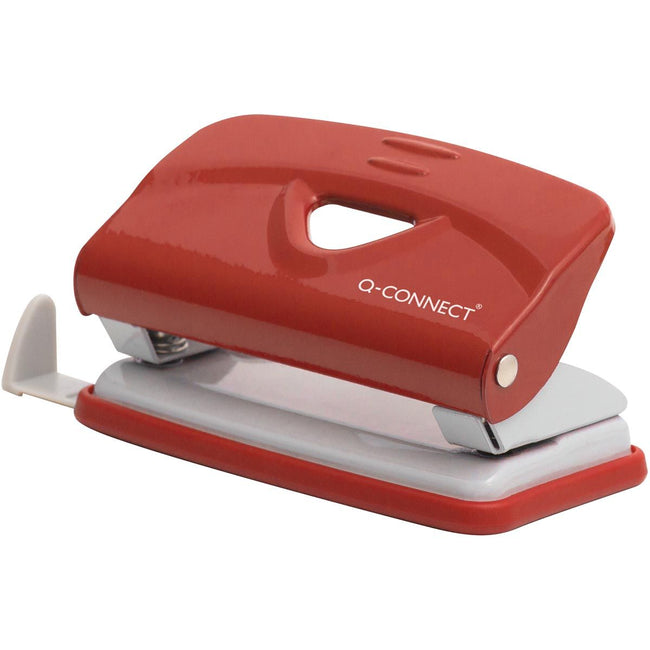 Q-CONNECT - Light Duty hole punch, metal, 10 sheets, red