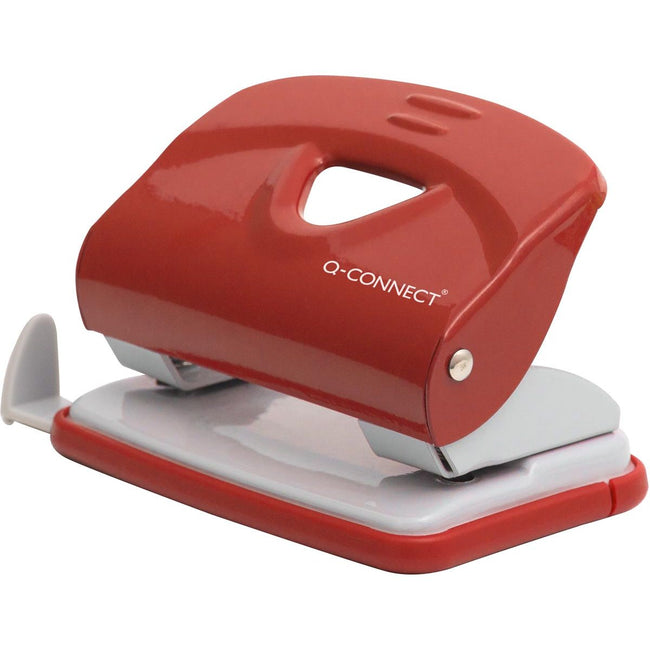 Q-CONNECT - Light Duty hole punch, metal, 20 sheets, red