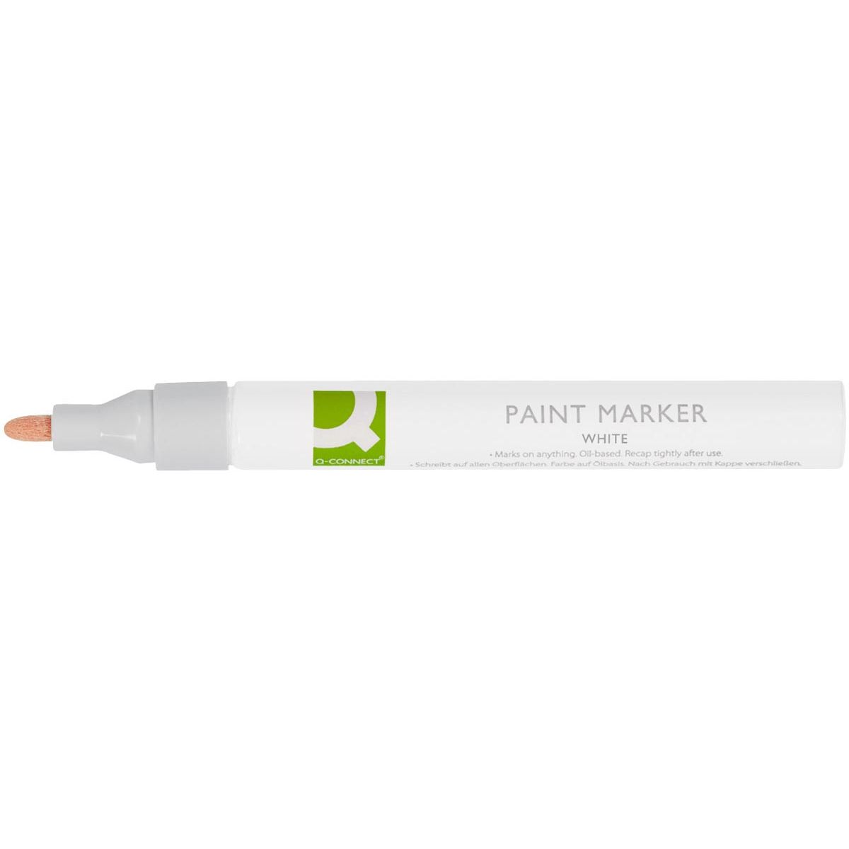 Q-CONNECT - marqueur peinture, à base d'huile, pointe ronde, blanc