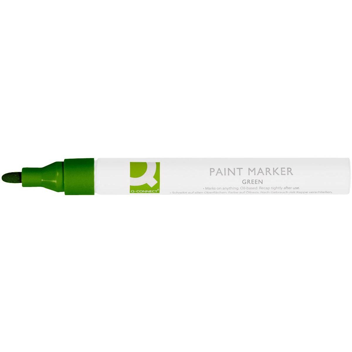 Q-CONNECT - marqueur peinture, à base d'huile, pointe ronde, vert
