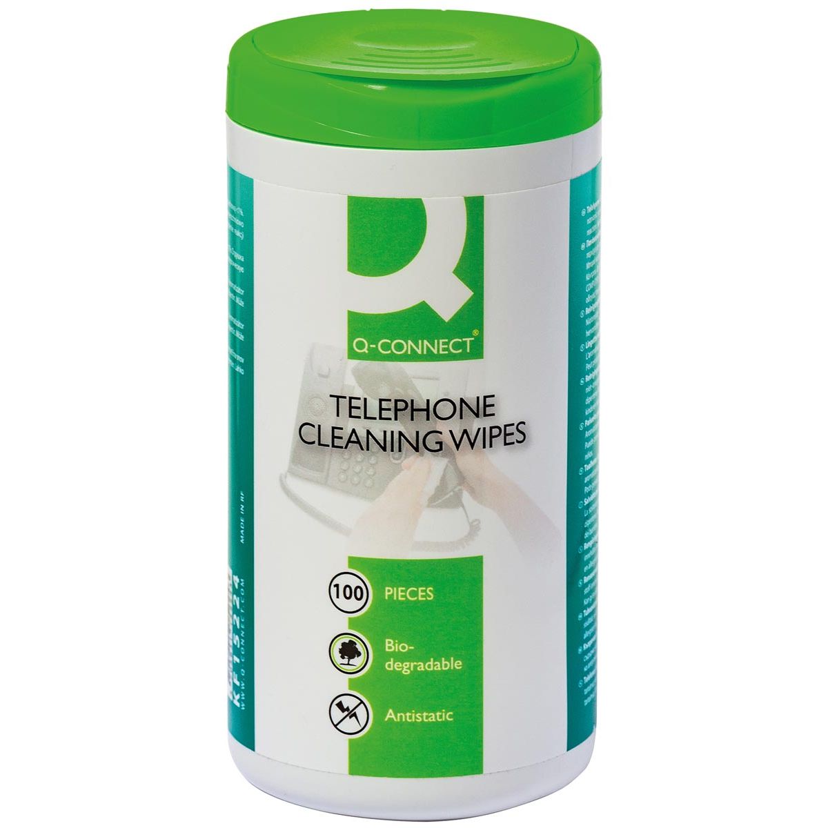 Q-CONNECT -   reinigingsdoekjes voor telefoon pak van 100 doekjes