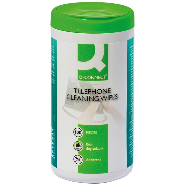 Q-CONNECT -   reinigingsdoekjes voor telefoon pak van 100 doekjes