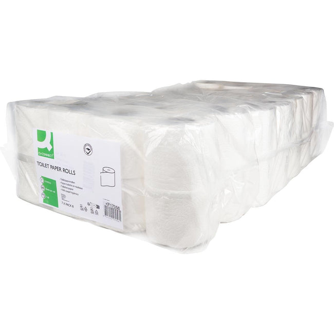 Q-CONNECT -   toiletpapier, 3-laags, 200 vel, pak van 7 x 8 rollen