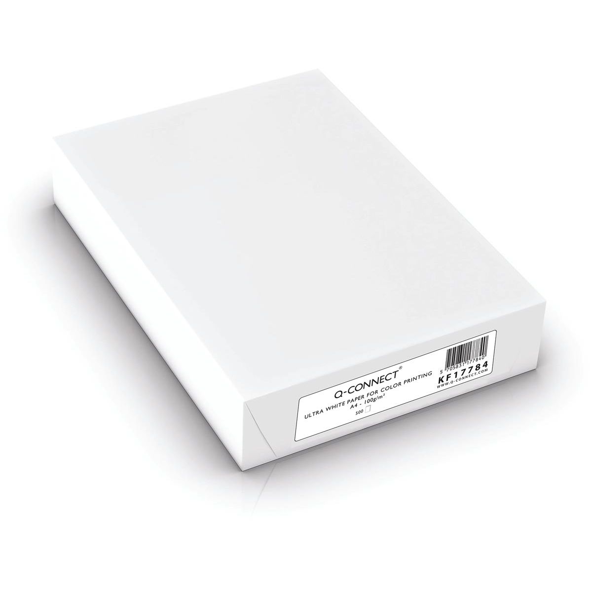 Q-CONNECT -   presentatiepapier, ultra white, ft A4, 100 g, pak van 500 vel, wit