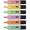 Q-CONNECT -   markeerstift pastel, geassorteerde kleuren, pak van 6 stuks
