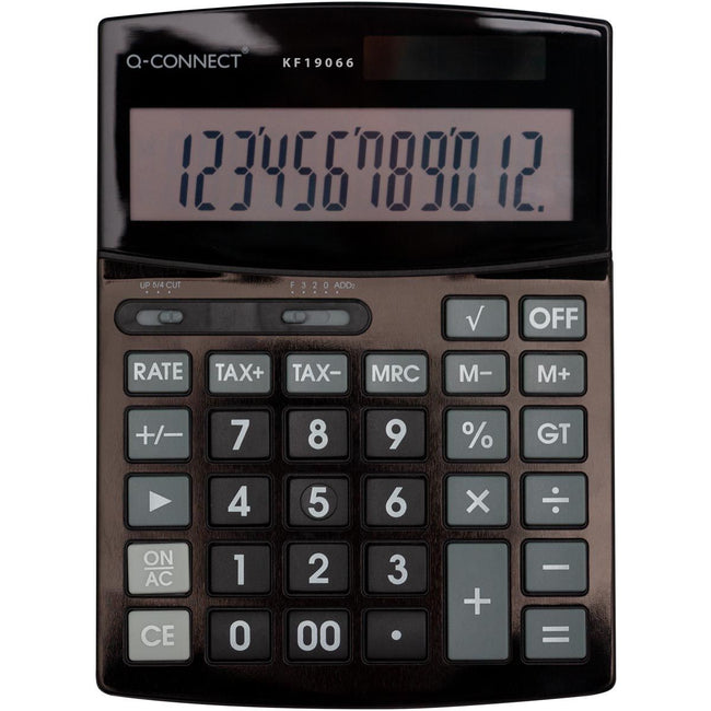 Q-CONNECT - desk calculator KF19066, 12 digits, black