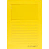 Q-CONNECT - Cartella a L con finestra, 120 g/m², A4, conf. da 100, giallo