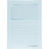Q-CONNECT - L-folder with window, 120 g/m², A4, pack of 100, light blue