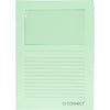 Q-CONNECT - L-folder with window, 120 g/m², A4, pack of 100, light green