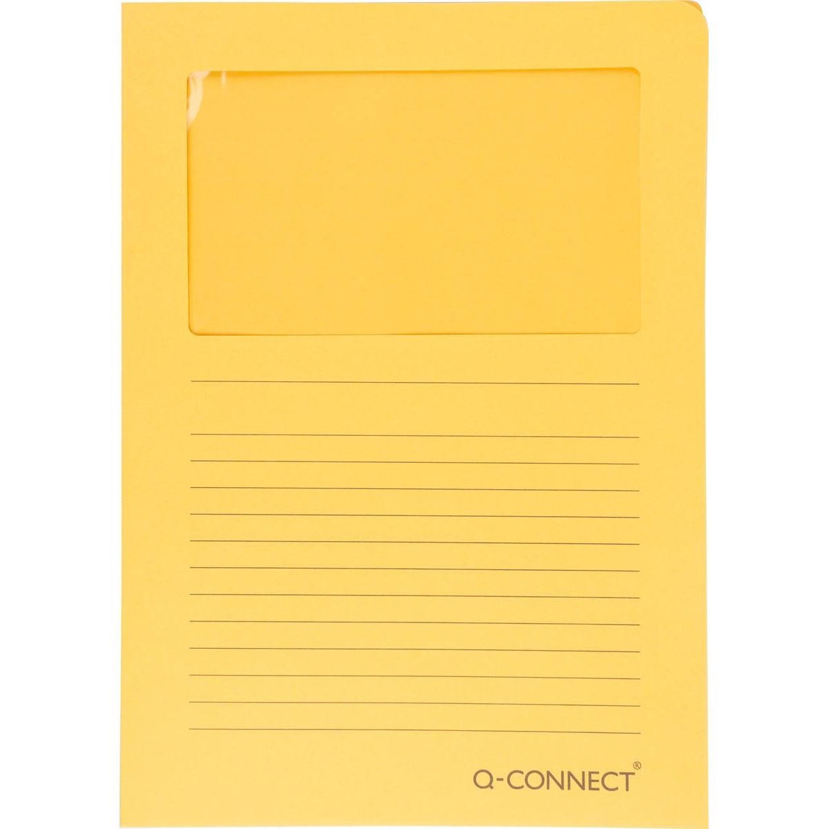Q-CONNECT -   L-map met venster, 120 g/m², A4, pak van 100 stuks, oranje