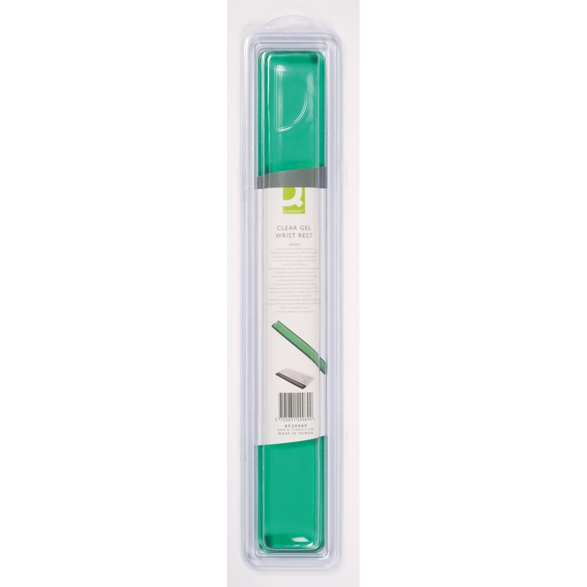 Q-CONNECT - wrist rest non-slip transparent green