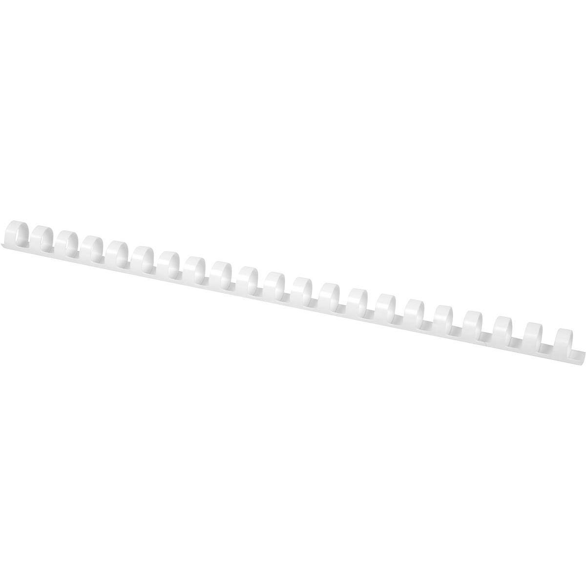 Q-CONNECT - dorso per rilegatura 14mm 21 anelli 100 pezzi bianchi