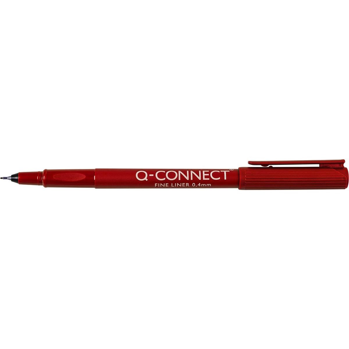 Q-CONNECT - fineliner, 0.4 mm, red
