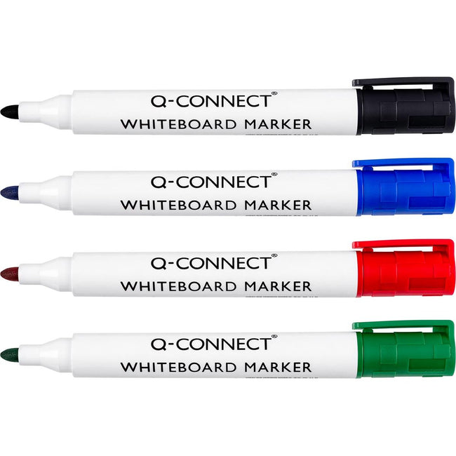Q-CONNECT - whiteboard marker, in assorted colors, box of 4 pieces