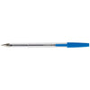 Q-CONNECT - ballpoint pen, with cap, 0.7 mm, medium point, blue, box of 50 pieces