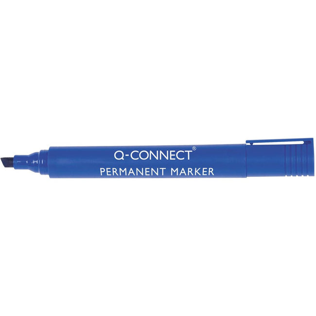 Q-CONNECT - Q-CONNECT permanente marker, 2-5 mm, schuine punt, blauw