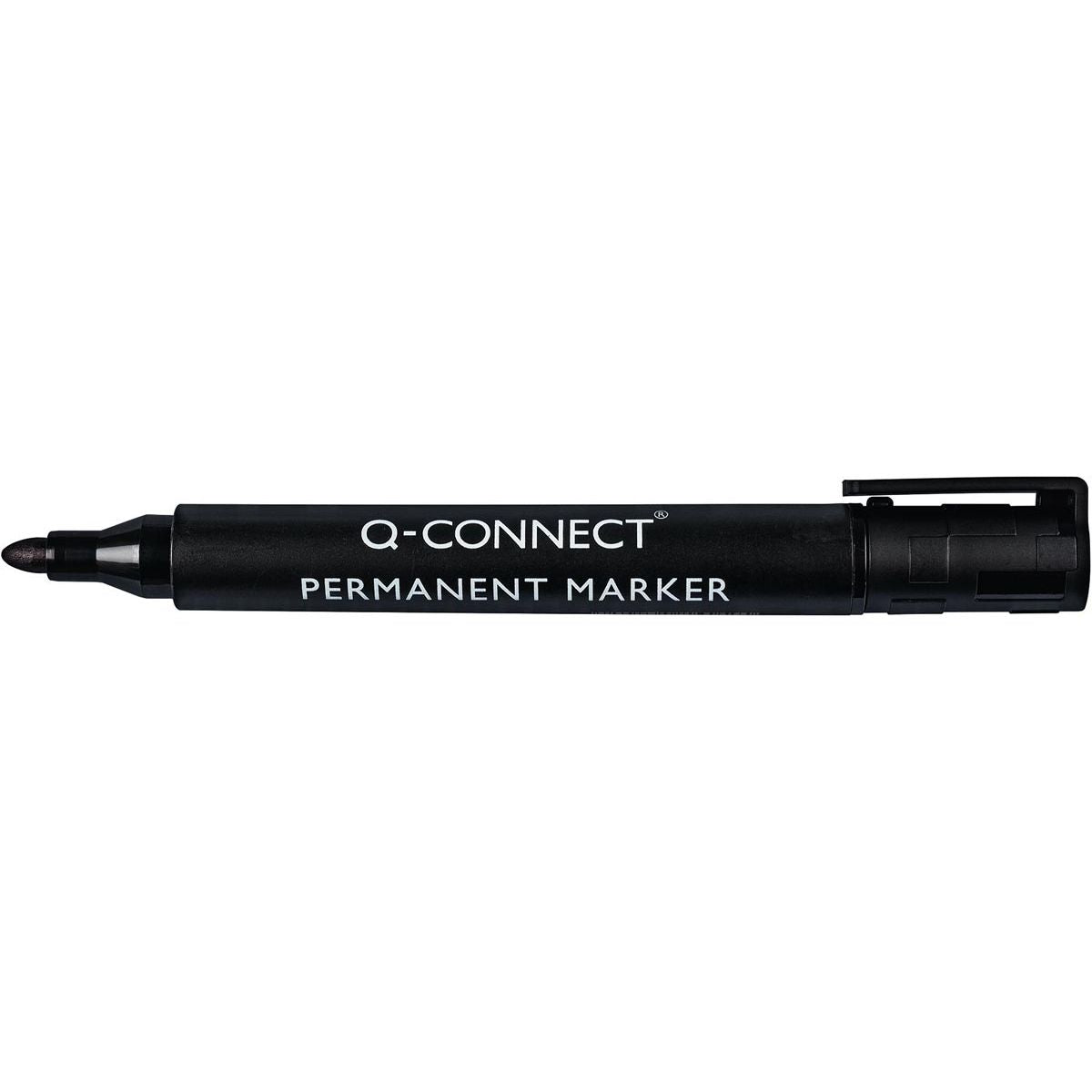 Q-CONNECT -   permanente marker, 2-3 mm, ronde punt, zwart