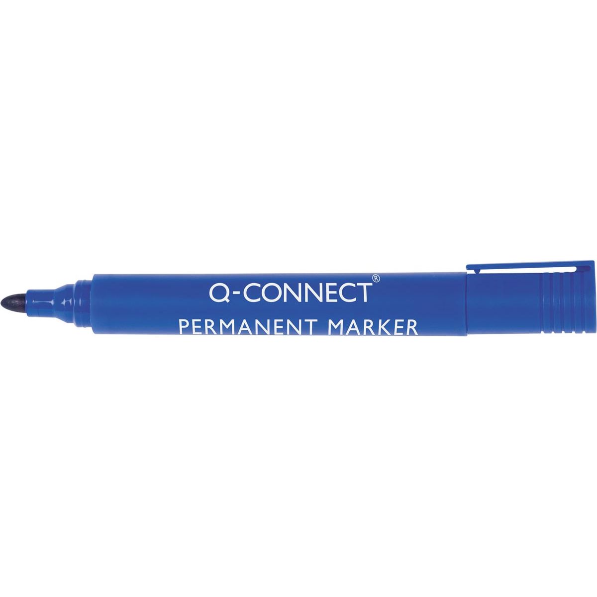 Q-CONNECT - Q-CONNECT permanente marker, 2-3 mm, ronde punt, blauw