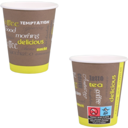 Taza de café de cartón 150cc 'Coffee to Go' lima 100 piezas