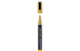 SECURIT – Kreidemarker SMA-510, flache Spitze, 2–6 mm, goldfarben