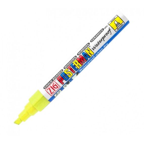 Posterman - Rotulador de tiza PMA-50 punta cincel 2-6mm amarillo flúor