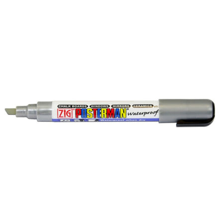 Posterman - Marqueur à craie PMA-50 pointe biseautée 2-6mm argent