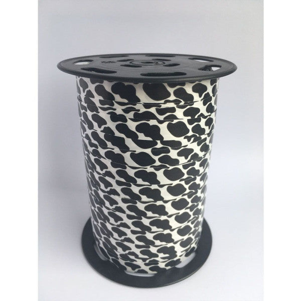 Curling ribbon - animal print 10mm x 225 meters Cow