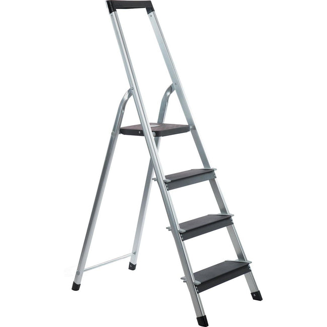 Galico - escalera de mano de aluminio con peldaños, 4 peldaños