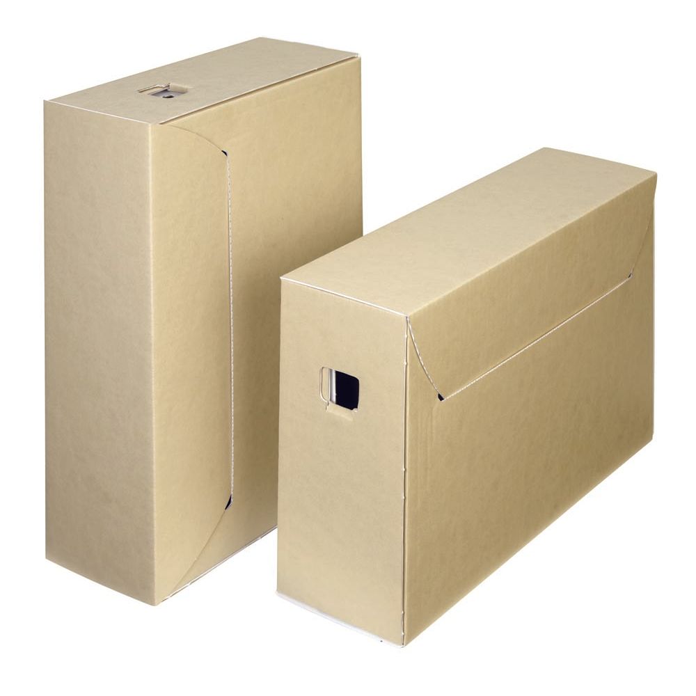 Loeff’s -  archiefdoos City Box 30+, ft 390 x 260 x 115 mm, bruin/wit, pak van 50 stuks