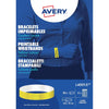 Avery - printable wristbands, ft 18 x 265 mm, yellow, pack of 50 labels