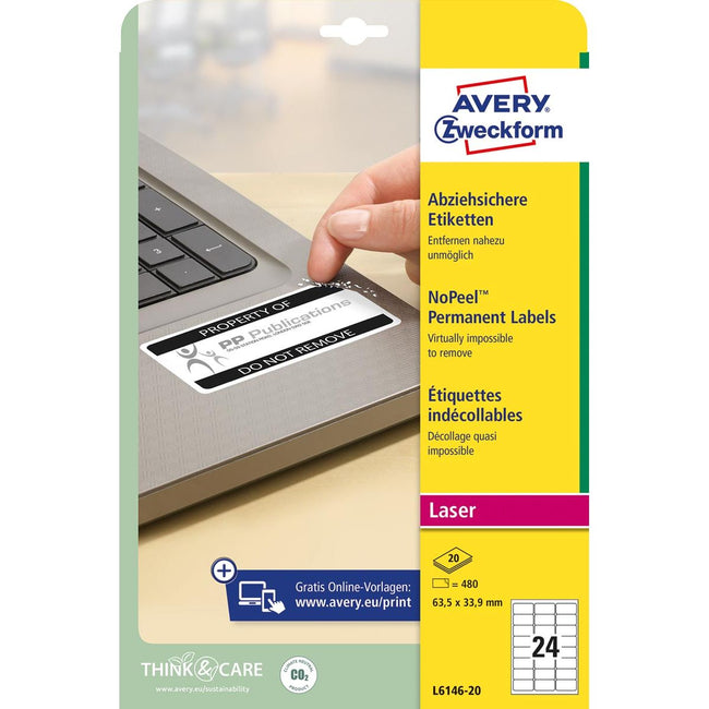 Avery -  Onverwijderbare etiketten