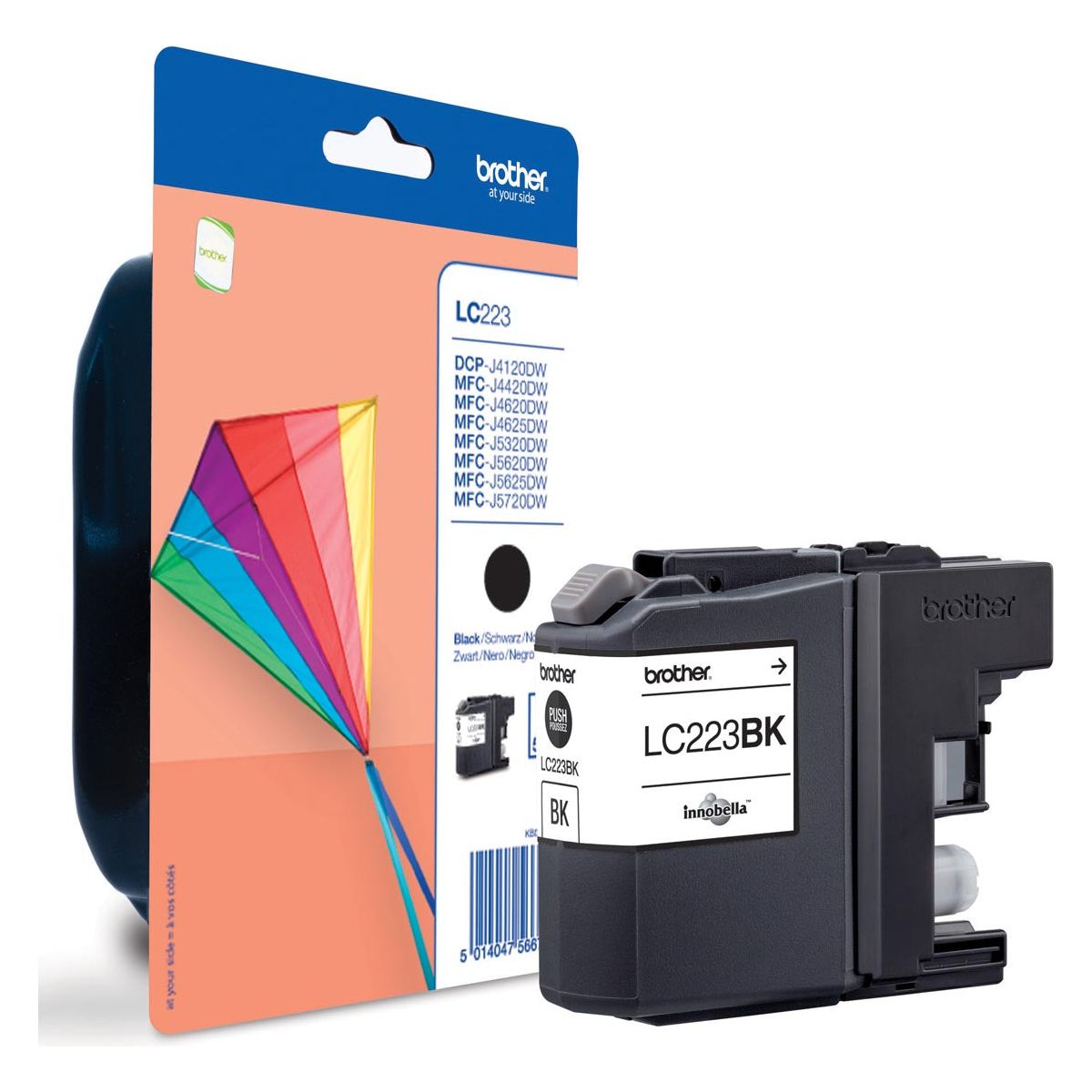 Bruder - Inkcartridge, 600 Seiten, OEM LC -223BK, Schwarz