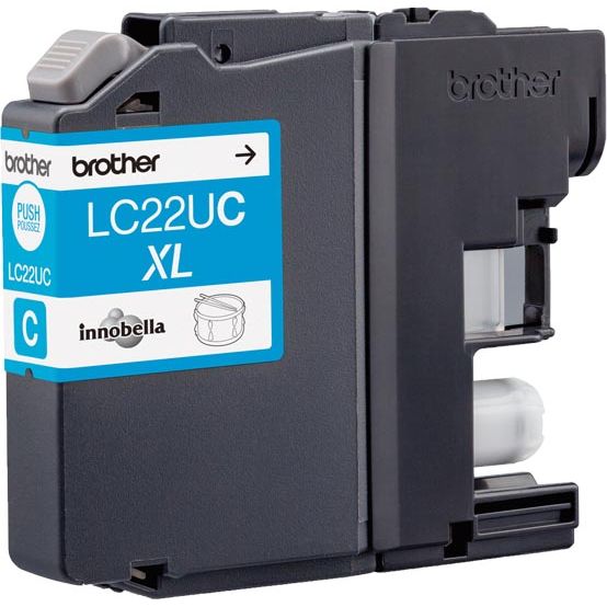 Brother - Cartouche d'encre, 1 200 pages, OEM LC-22UC, cyan